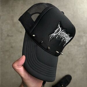 Disneyland Black Studded trucker hat